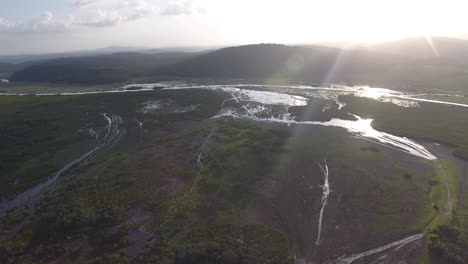 Drone-view-Kaw-swamp-natural-reserve-in-French-Guiana.-Wetlands-aerial-view